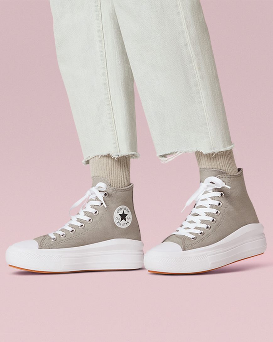 Topanky Na Platforme Converse Chuck Taylor All Star Move Vysoke Damske Olivovo Zelená Biele | SK RXWFQ1